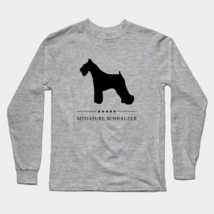 Miniature Schnauzer Black Silhouette Long Sleeve T-Shirt